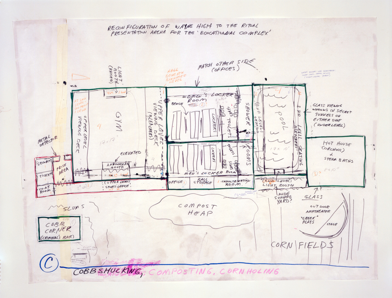 Drawing for Repressed Spatial… | Mike Kelley Foundation For The Arts