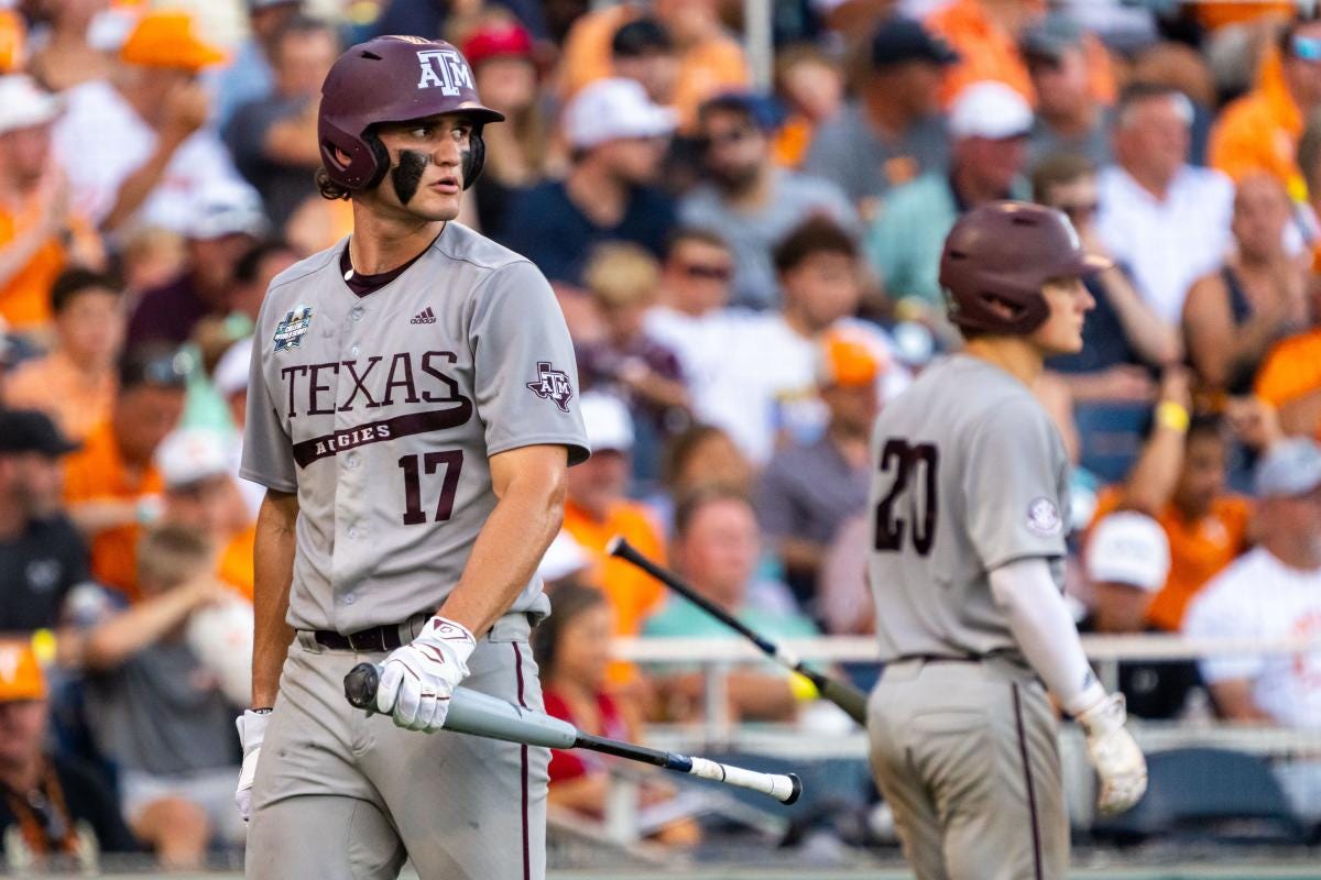 Texas A&M sophomore outfielder Jace LaViolette is rumored to choose LSU in  transfer portal - Yahoo Sports