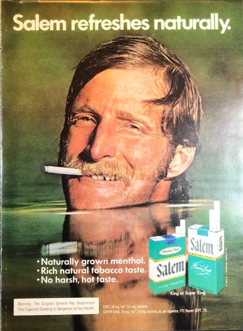 vintage 1970s magazine print ad SALEM cigarettes smoking mancave naturally | eBay vintage 1970s magazine print ad SALEM cigarettes smoking mancave naturally | eBay