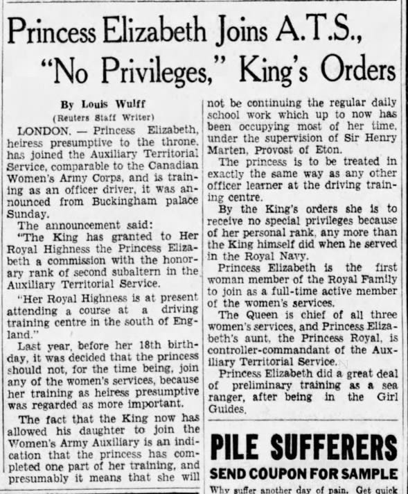 Was Queen Elizabeth II a Mechanic During World War II? | Snopes.com