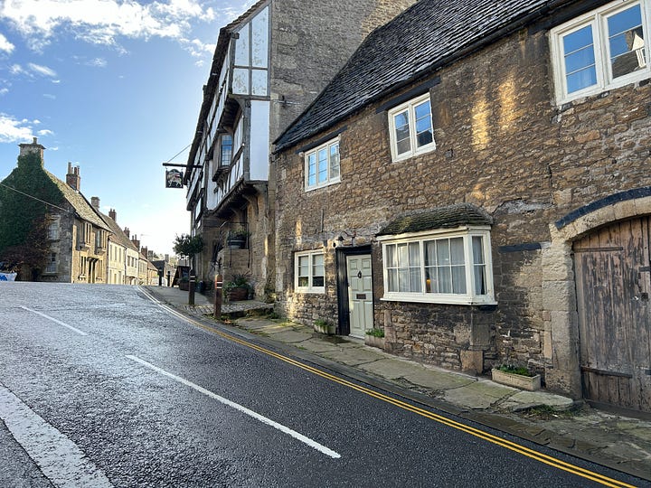 Photos taken of properties on Bell Hill, Norton St Philip, Somerset. Includes Palairet Village Hall. Images: Roland's Travels