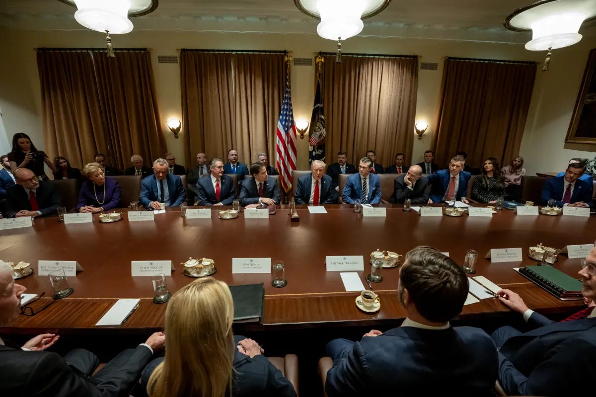 Official White House photo of President Trump’s first Cabinet meeting. (whitehouse.gov)