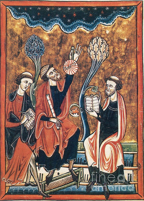 Medieval Astronomers With Astrolabe Spiral Notebook by Science Source -  Pixels