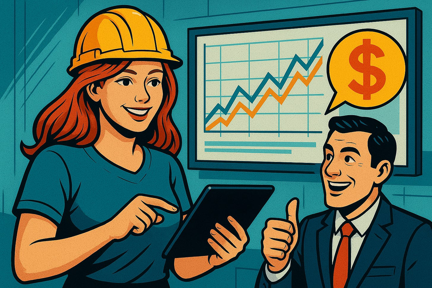 Female data engineer talking about data and revenue with a business stakeholder Female data engineer talking about data and revenue with a business stakeholder