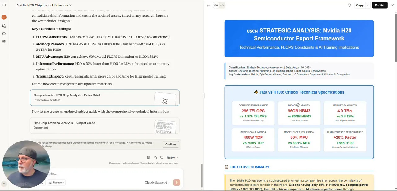 Claude built an interactive web app mockup; host shows it on screen Claude built an interactive web app mockup; host shows it on screen