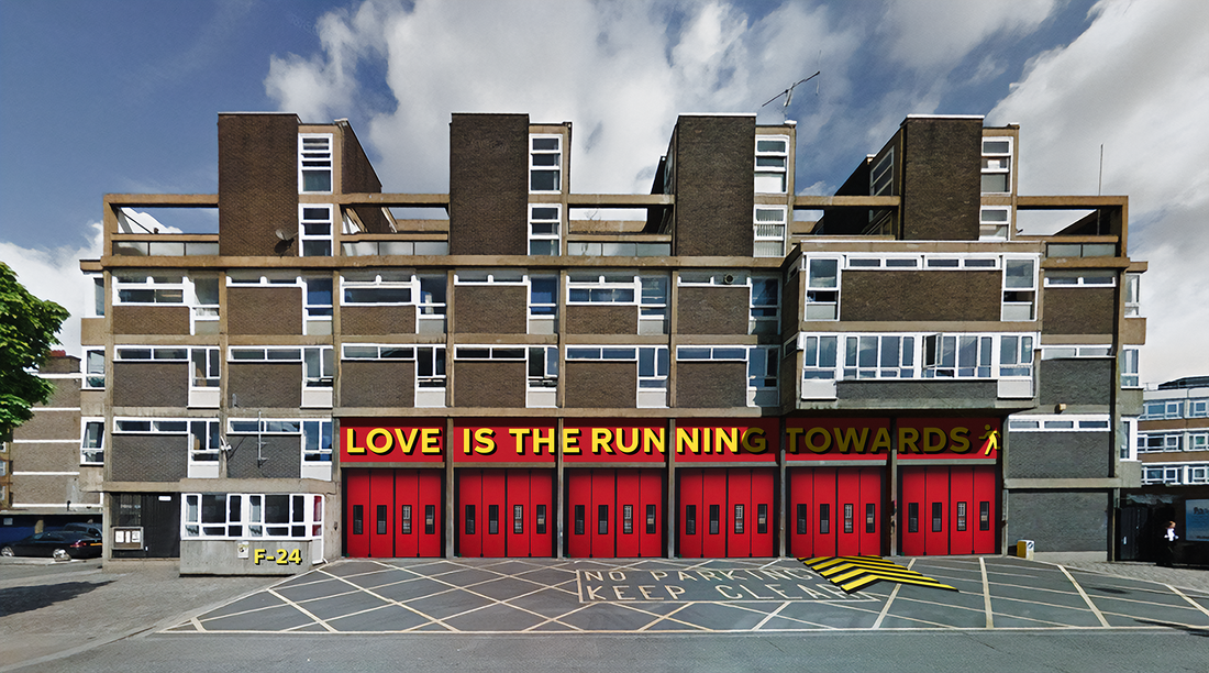Love is - The Running Towards exhibition at Shoreditch Fire Station – Fire  Brigade Shop