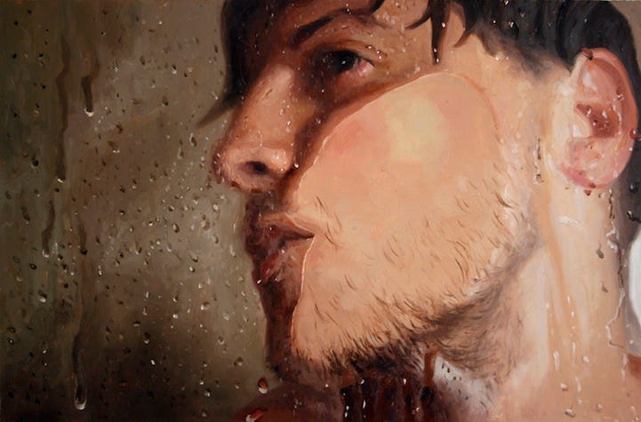 Photorealistic Paintings: Gazing Through a Steamy Shower