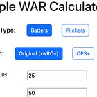 Reintroducing the Simple WAR Calculator