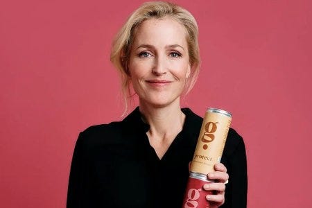 Gillian Anderson et sa "boisson douce", le point G. Gillian Anderson et sa "boisson douce", le point G.