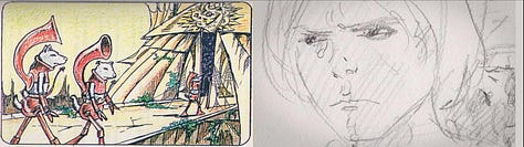 montage of screen captures from the Dune storyboards