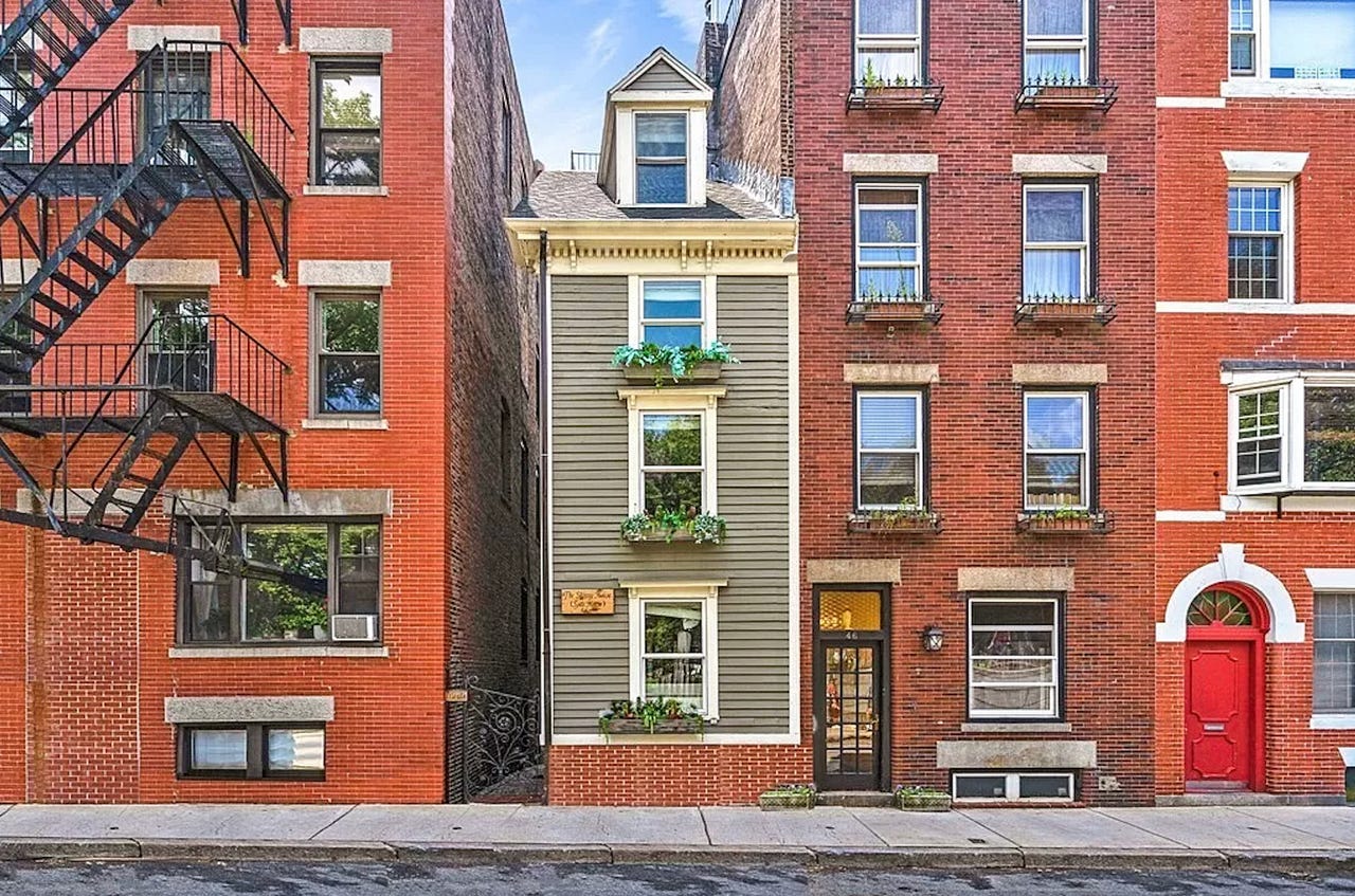 For Sale: Boston's Skinny Spite House - Atlas Obscura For Sale: Boston's Skinny Spite House - Atlas Obscura