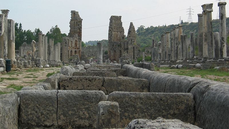 Perga (Turkey) - part of the channel that carried water along the main street