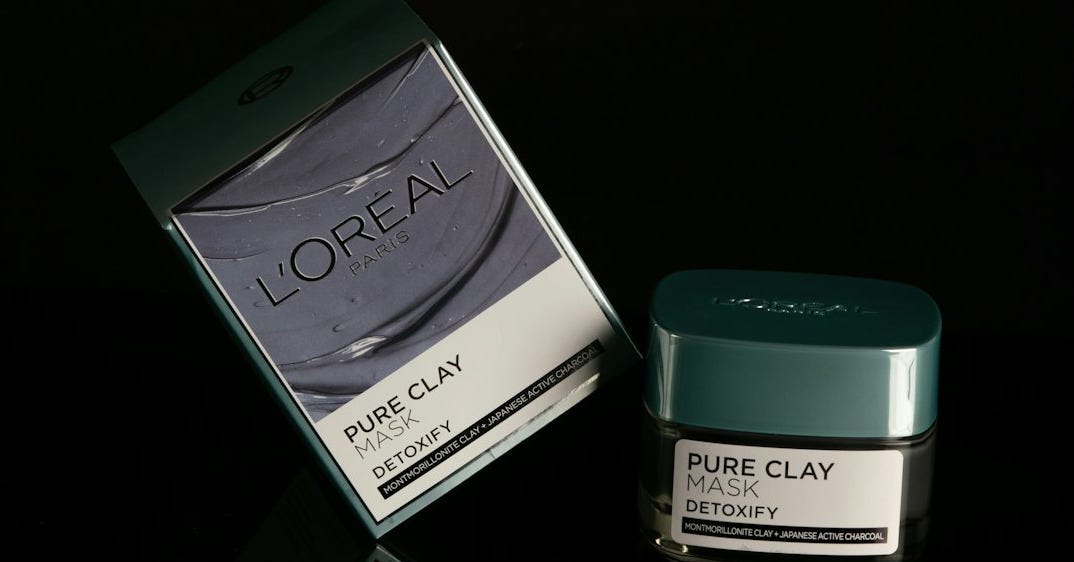 a box of lorel pure clay next to it's packaging
