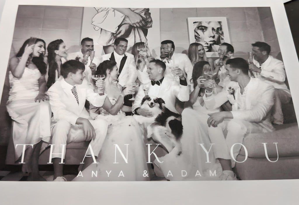 David Weigel [top right] was Adam Berlin's [center] close friend and part of his Wedding Party.