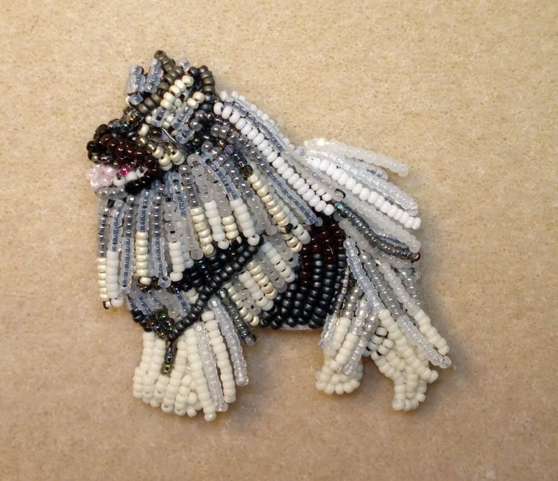 beaded keeshond dog bead embroidery pin pendant custom etsy order beadwork seed beads beaded keeshond dog bead embroidery pin pendant custom etsy order beadwork seed beads