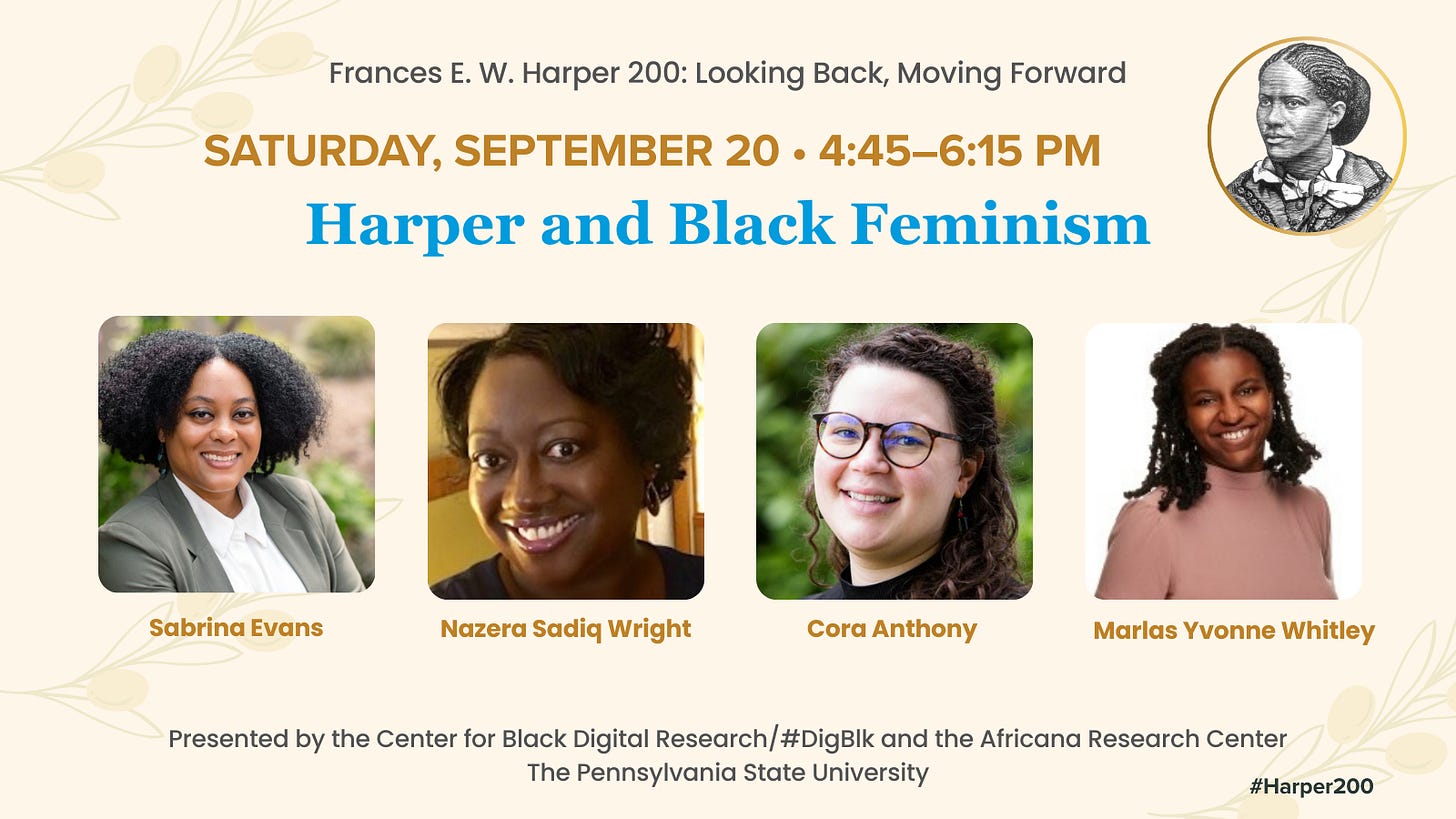  4:45 pm – 6:15 pm       Panel 2 – Harper and Black Feminism