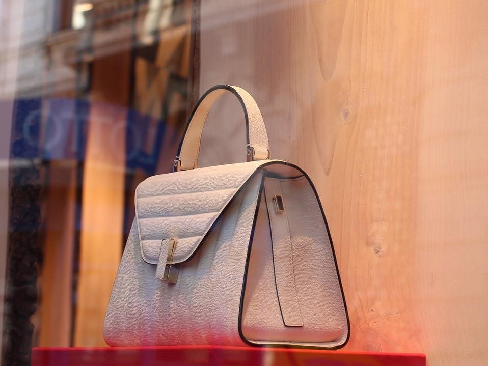 Photo of a designer leather bag