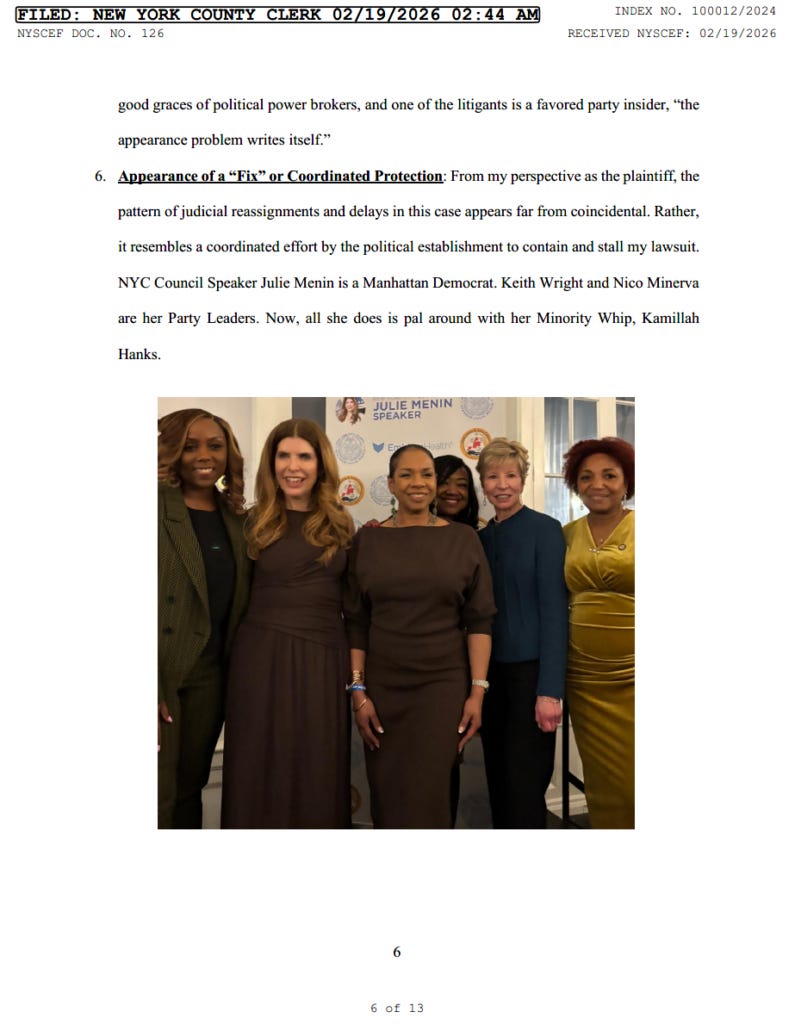 WTF Julie Menin: NYC Council Speaker's controversial choice of Kamillah Hanks as Majority Whip ignites lawsuit scandal and political collapse