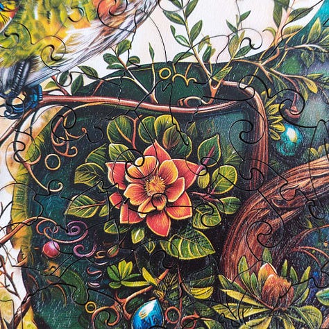 Kaayee Yin Yang Hummingbird Wooden Jigsaw Puzzle