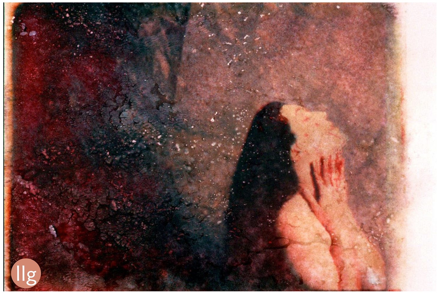 polaroid transfer with women