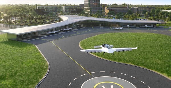 The company says the aircraft can travel up to 186 miles per hour.