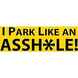 Image result for asshole parked crooked 