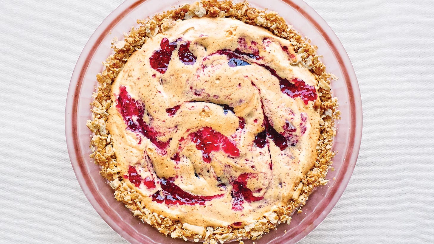 Salted PBJ Ice Cream Pie