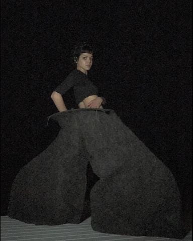 Felt Pants, Ezekiel Binns, Construction Assistance: Gabriela Villatoro, Model: Odette Ortiz