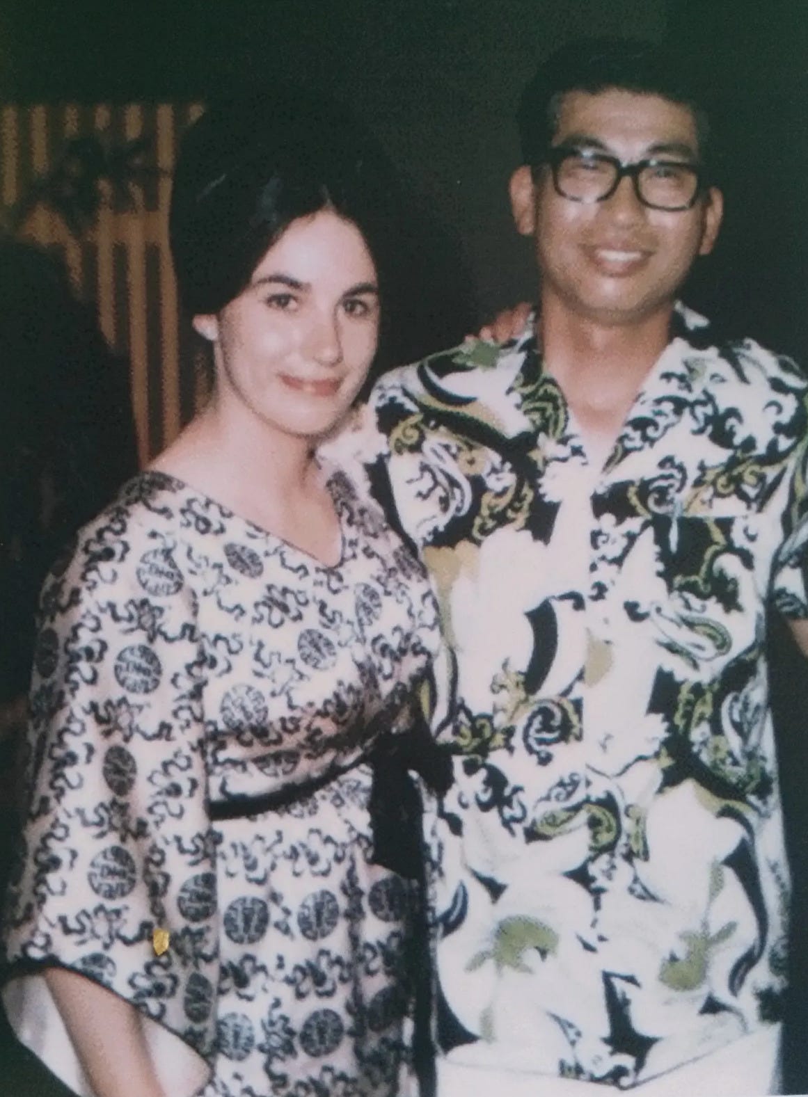 Gwennie, of Gwennies Old Alaska Restaurant, with George Kimura.