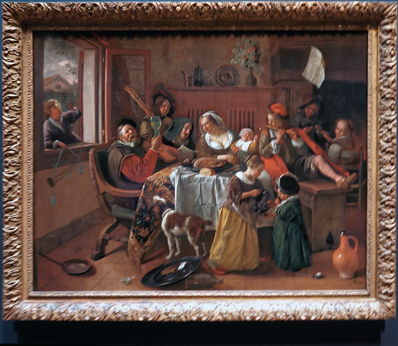 Jan Steen The Merry Family chaotic household