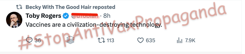 If vaccines are a ‘civilization-destroying technology,’ then they haven’t done a good job, as “Health, prosperity, safety, peace, knowledge, and happiness are on the rise, not just in the West but worldwide.” If vaccines are a ‘civilization-destroying technology,’ then they haven’t done a good job, as “Health, prosperity, safety, peace, knowledge, and happiness are on the rise, not just in the West but worldwide.”