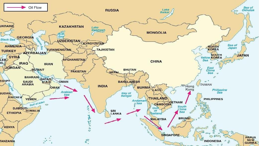 The Malacca Strait chokepoint The Malacca Strait chokepoint