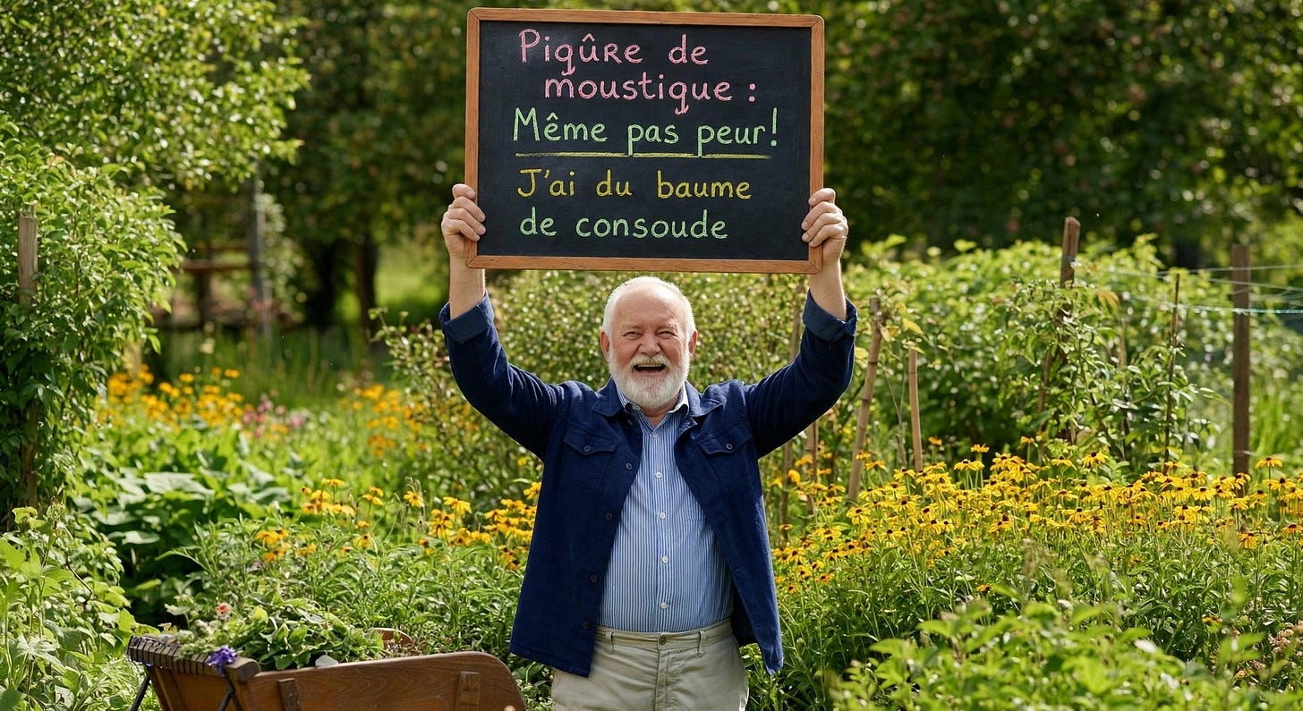 moustiques et baume de consoude