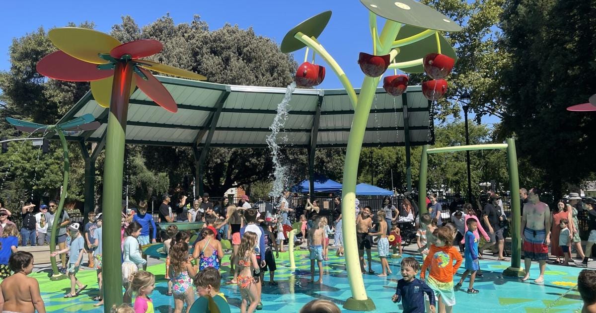 Natalie's Corner splash pad opens to public in Central Park | News |  davisenterprise.com