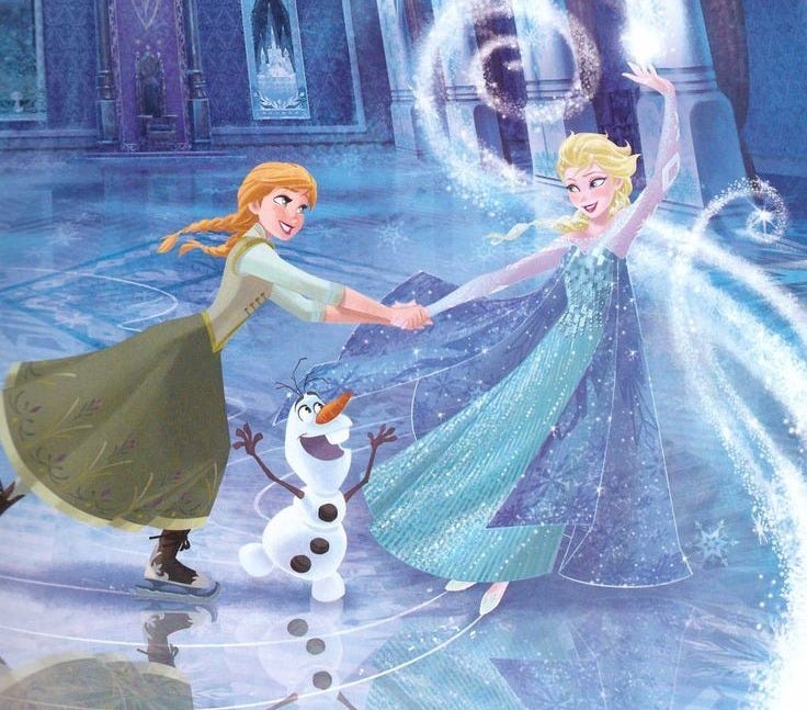 This may contain: the frozen princess and prince are dancing together This may contain: the frozen princess and prince are dancing together