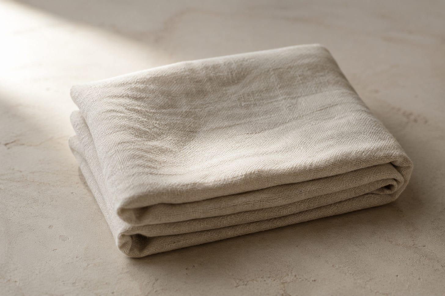 A folded white cloth on a table

AI-generated content may be incorrect.