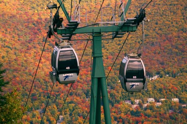 Loon Gondola Fall Foliage
