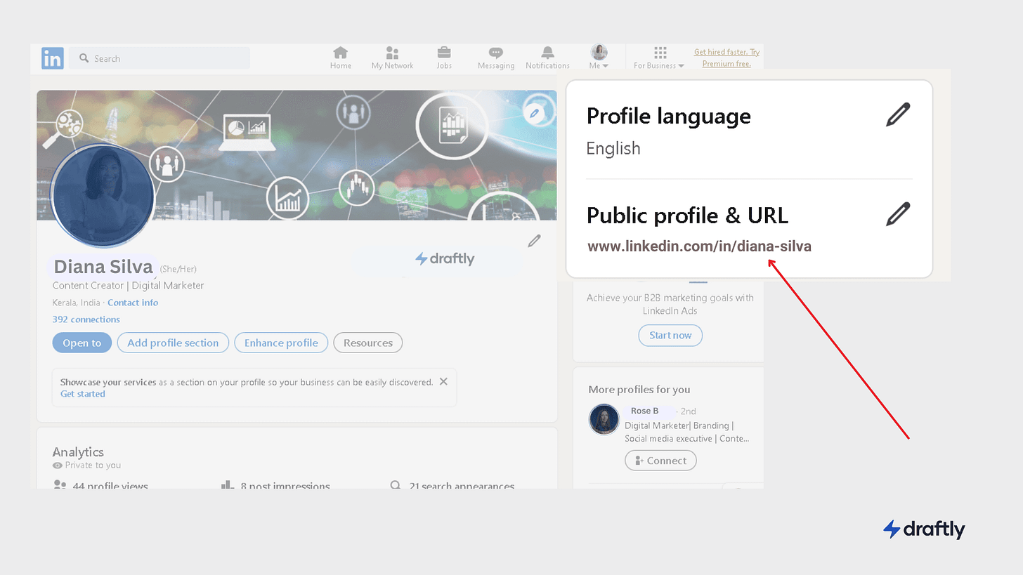 How to Find Your LinkedIn URL in 2025 | Step-by-Step Guide | Draftly