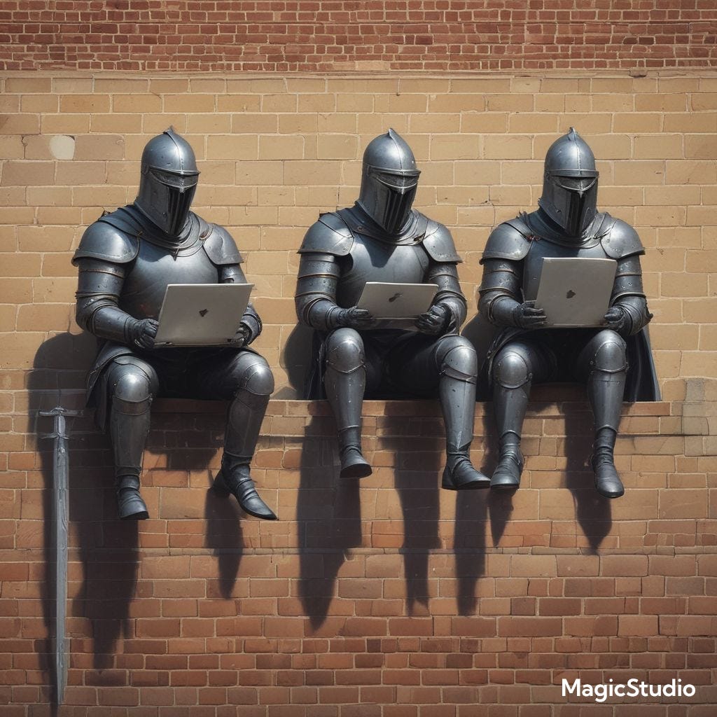 This image of Guardians of the Gatekeeping Firewall is an AI Generated image.