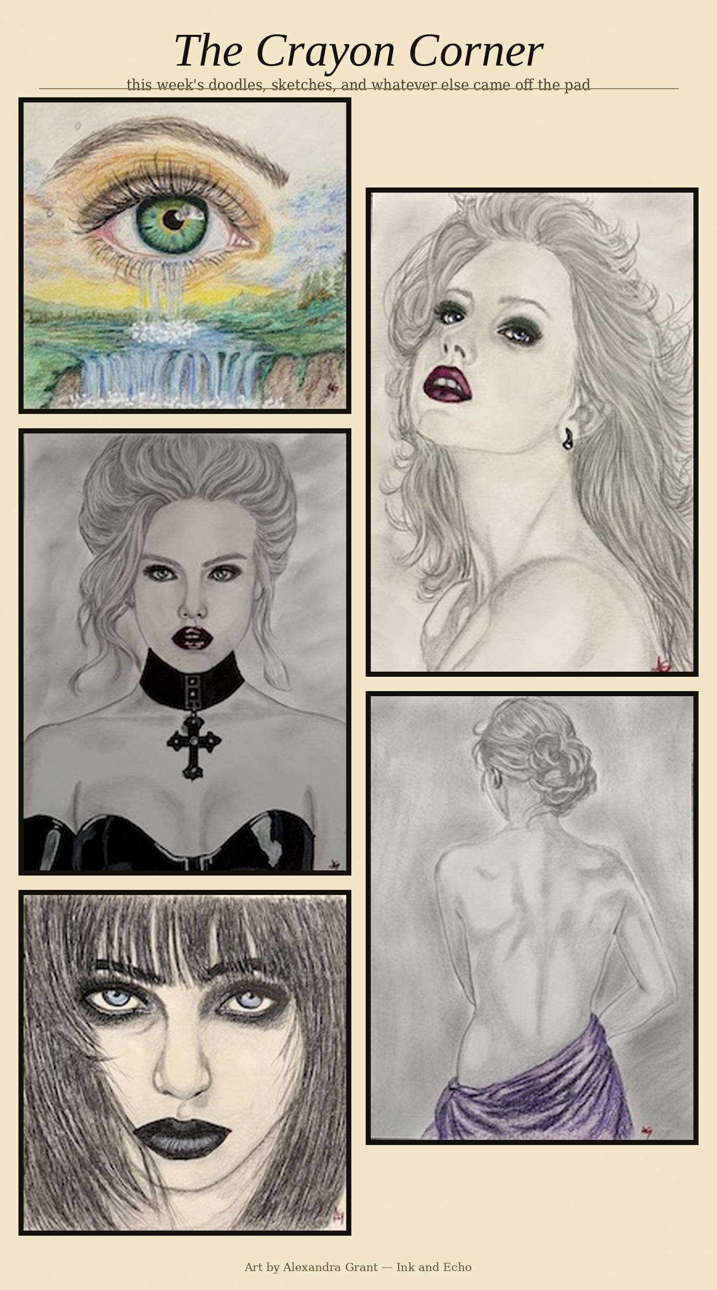 Crayon Corner art collage
