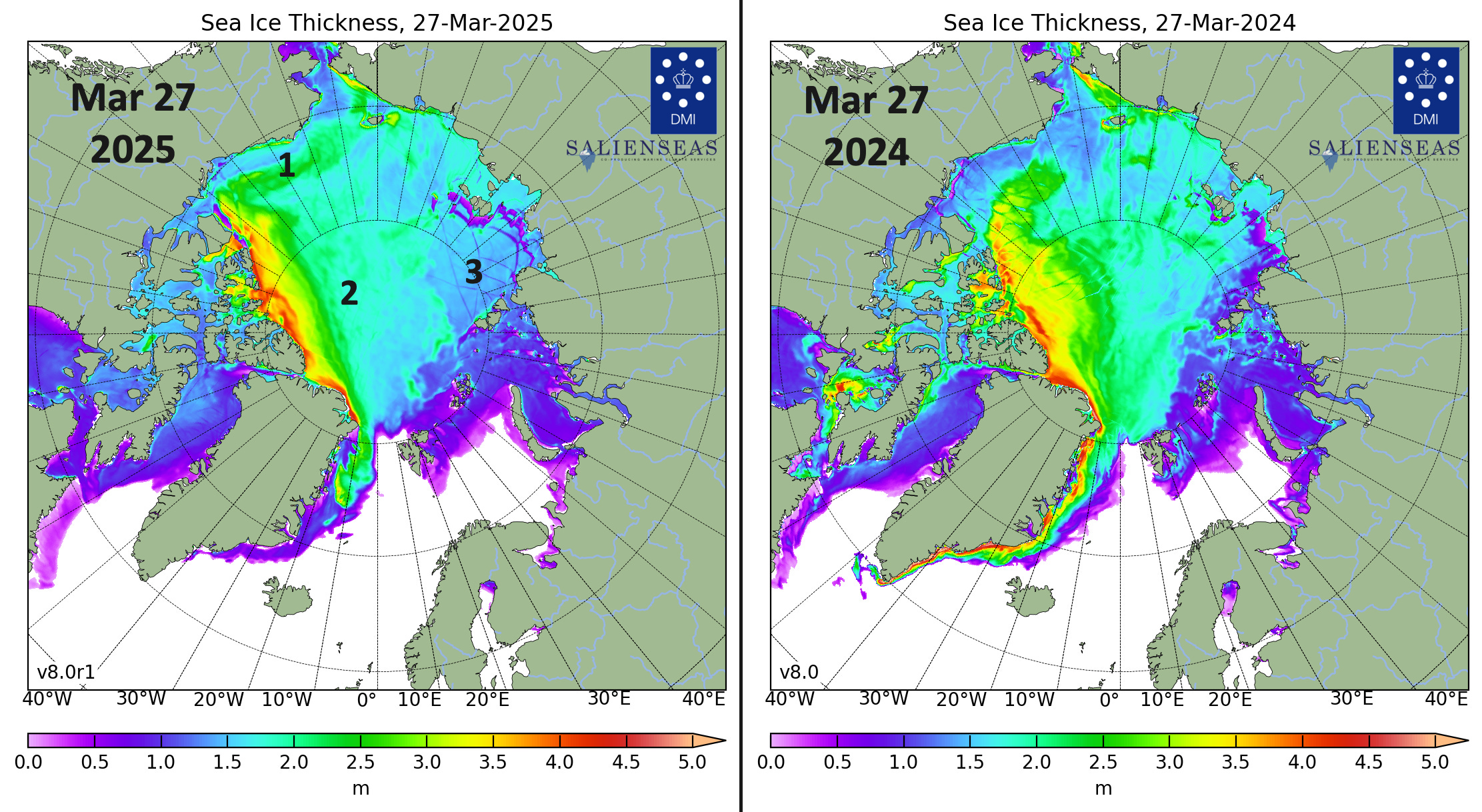 Arctic Sea Ice 2025 Maximum - by Rick Thoman