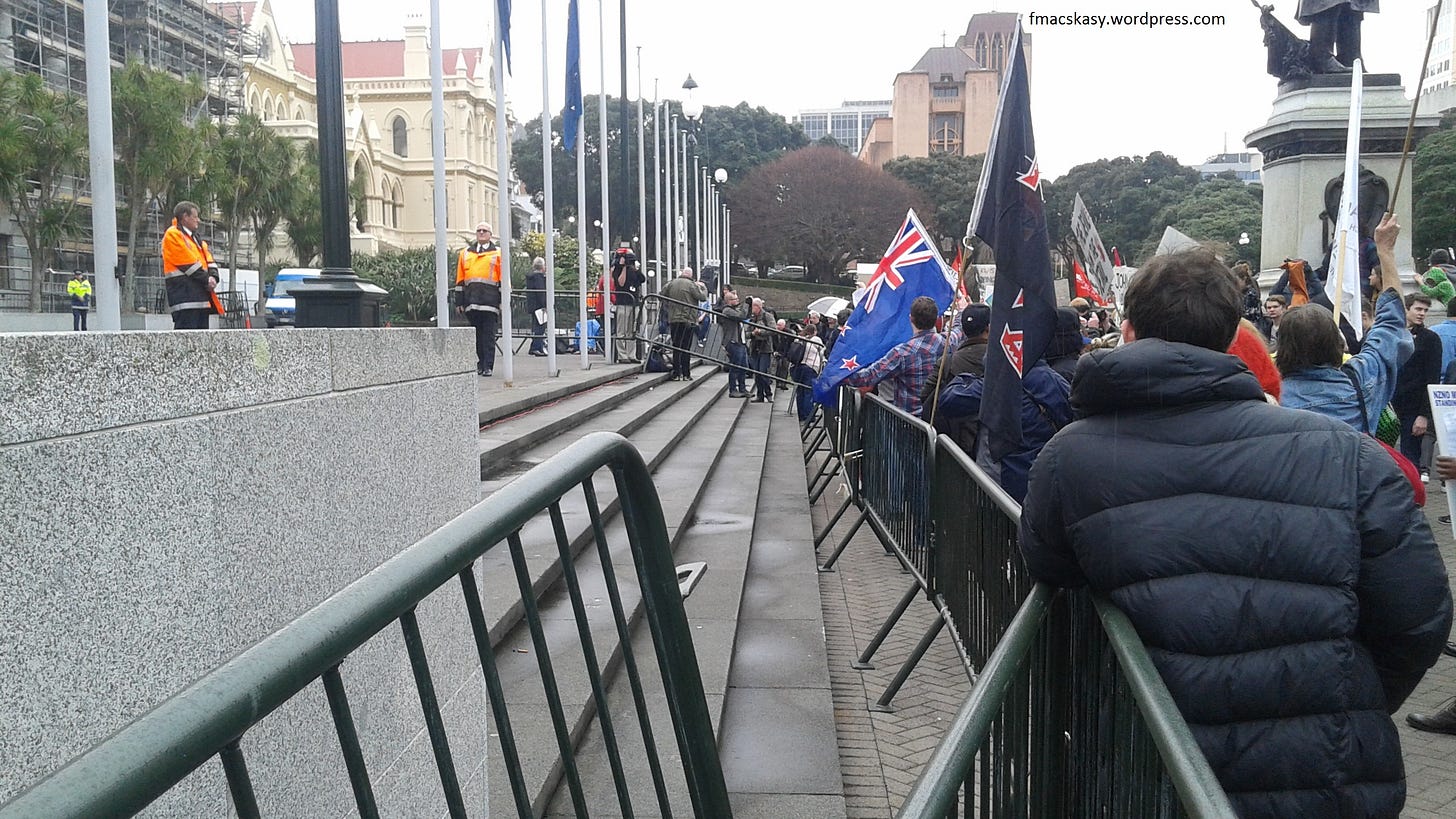 TPPA - trans pacific partnership agreement - protest march - wellington - 15 august 2015