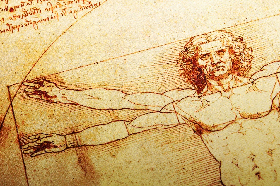 Leonardo da Vinci, “Vitruvian Man” - The Middle Land
