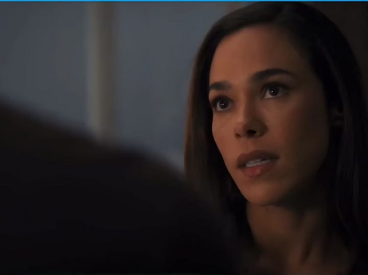 Jensen Ackles looking intensely on Countdown thinking about bones with Jared Padalecki