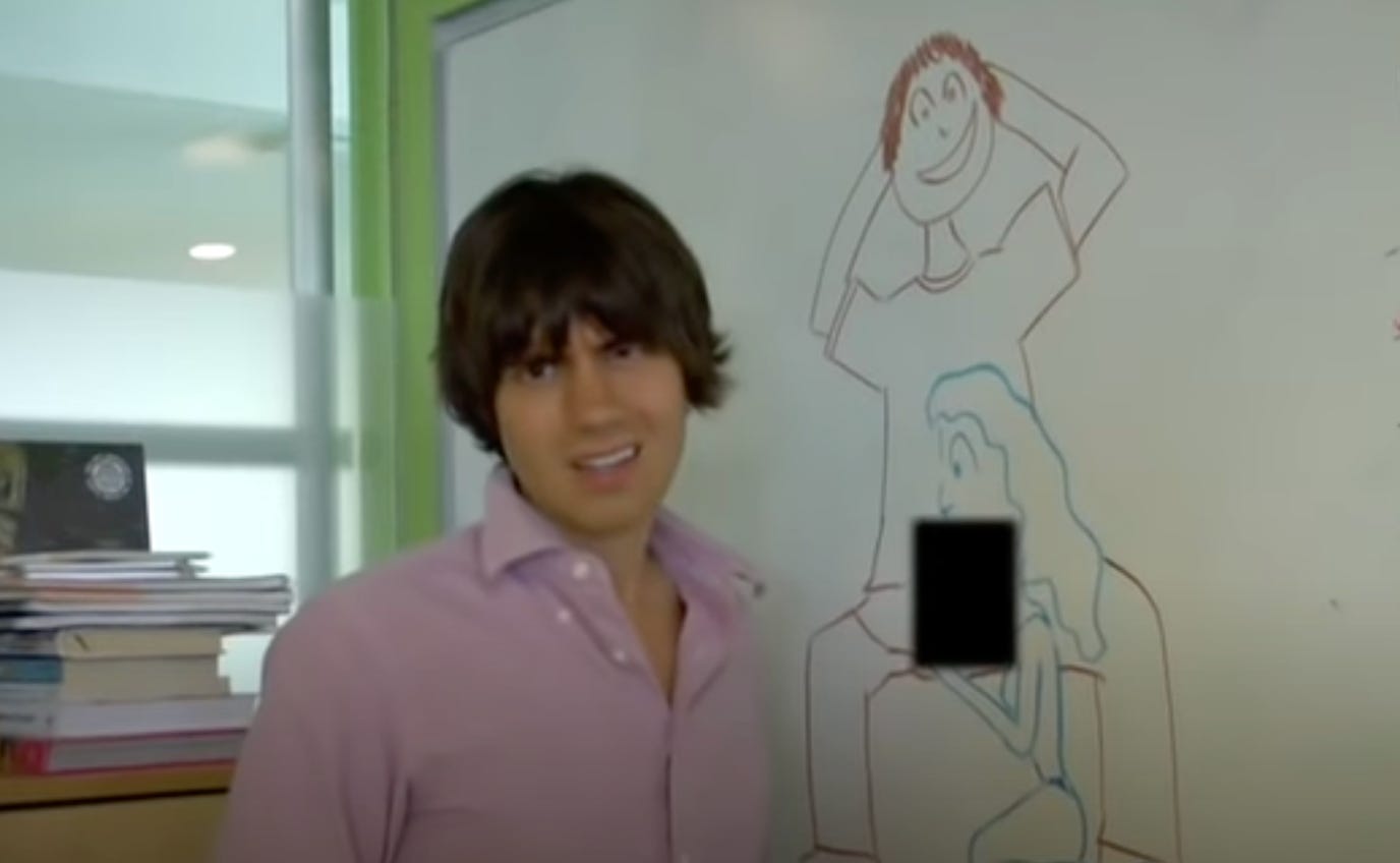 A person standing next to a whiteboard

Description automatically generated