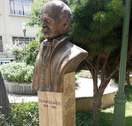 Semmelweis monuments to save or further prostrate his name