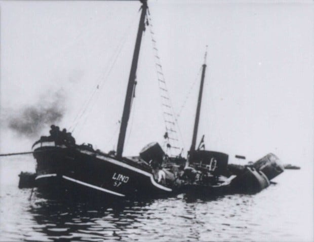 Sinking the arms vessel Lino