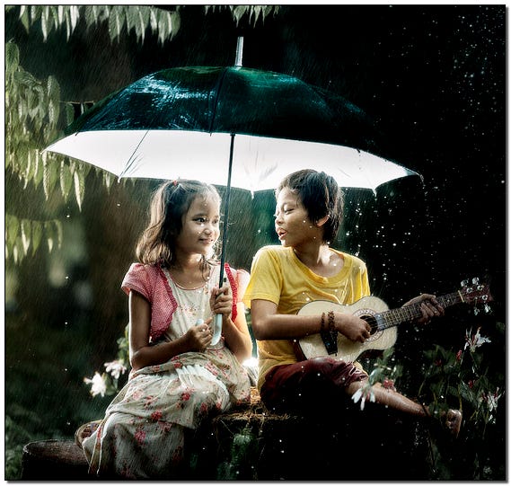 But she is gone and the rain keeps falling.