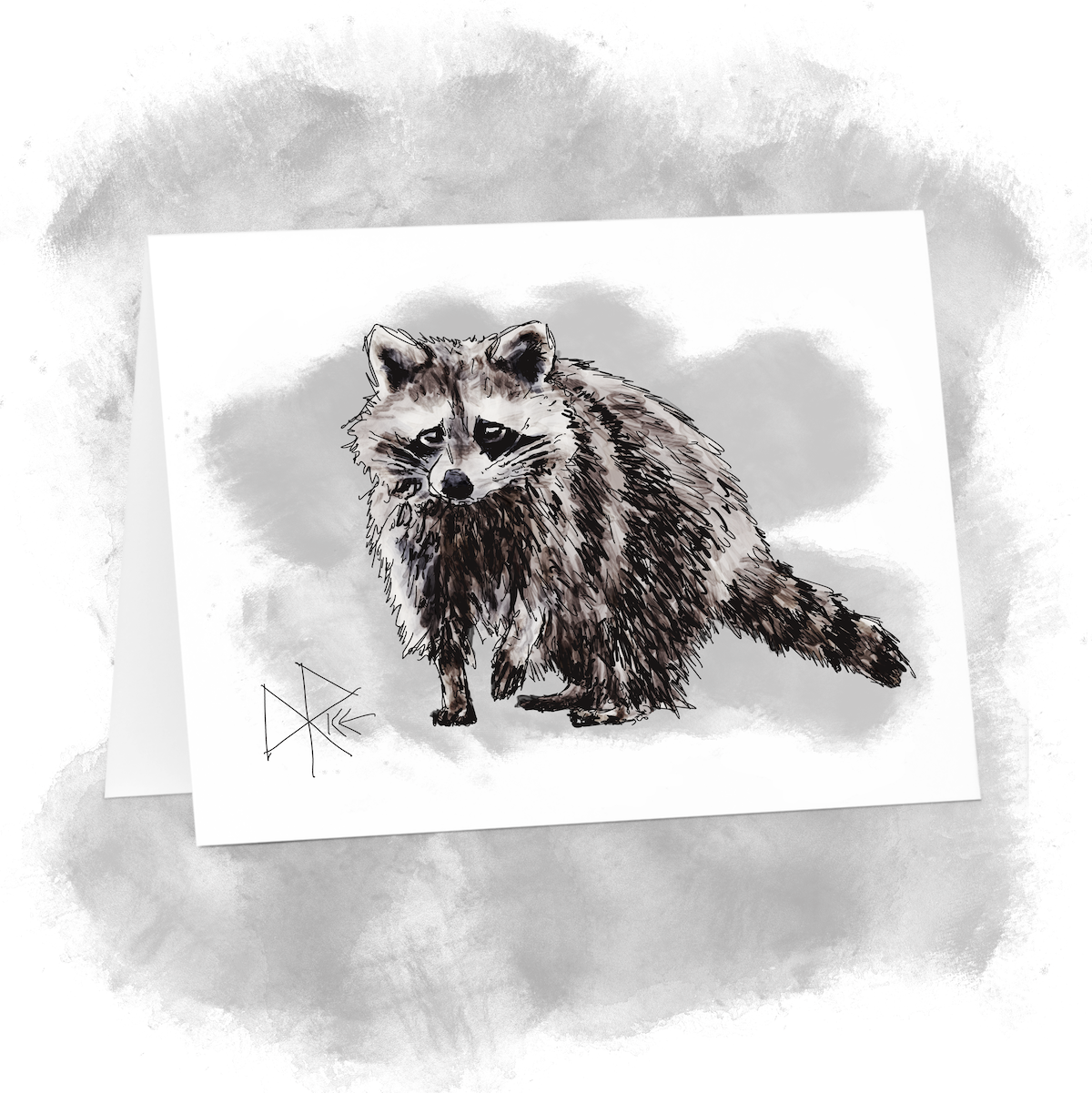 A raccoon walks stealthily through the neighbourhood, looking for something to eat. Sketch art by Don Rice. A raccoon walks stealthily through the neighbourhood, looking for something to eat. Sketch art by Don Rice.