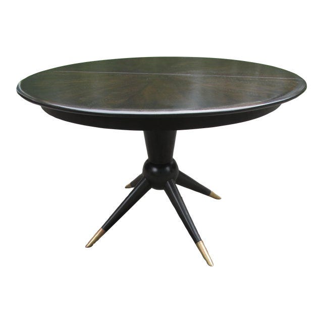 Modernist Pedestal Style Extendable Dining Table by Erno Fabry, 1958 For Sale